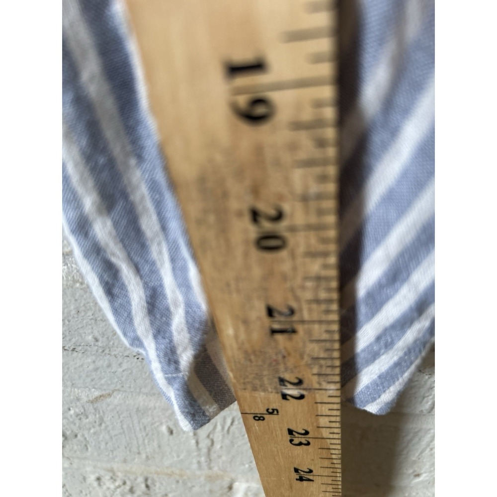Eileen Fisher Women's Blue White Striped Hemp Organic Cotton Pull-On Pants XL - Picture 5 of 10